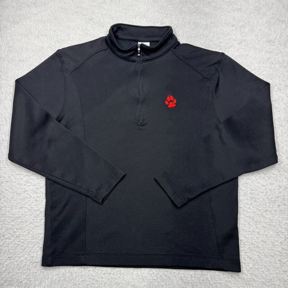 Nike Sport Cover Up Golf 1/4 Zip Pullover Black 400099-010 Men's Size M